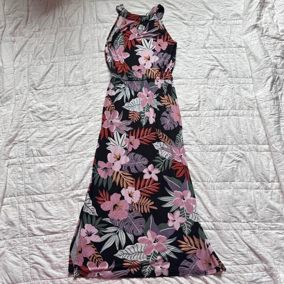 bixby nomad Girls sz Large 12-14 tropical floral maxi dress summer resort - Picture 8 of 8
